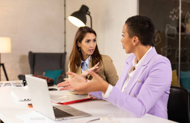 Two businesswoman having an argument